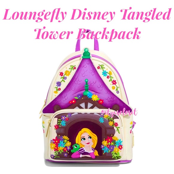 Loungefly Disney Tangled Rapunzel Tower Scene Mini Backpack NWT 10